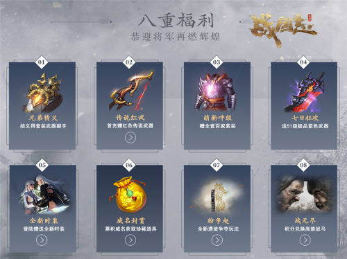 战国志10月19日年度资料片“无尽纷争”预告，八重福利四大玩法来袭图片2