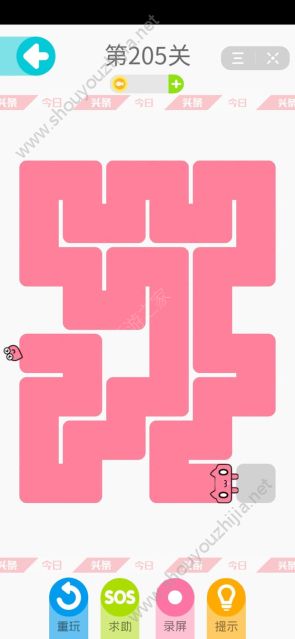 今日头条一笔画完少女喵196-210关图文攻略大全图片10