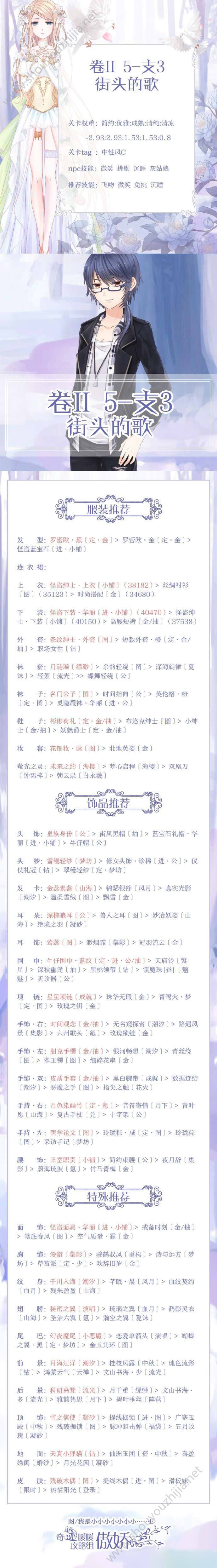 奇迹暖暖卷25-支3街头的歌高分搭配推荐图片1