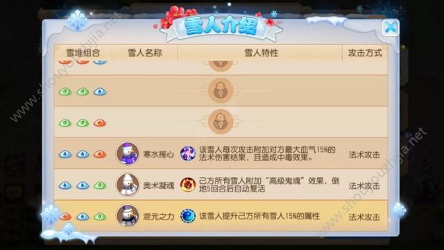 梦幻西游手游2018冰雪嘉年华攻略 幻雪对决雪人能力一览图片7