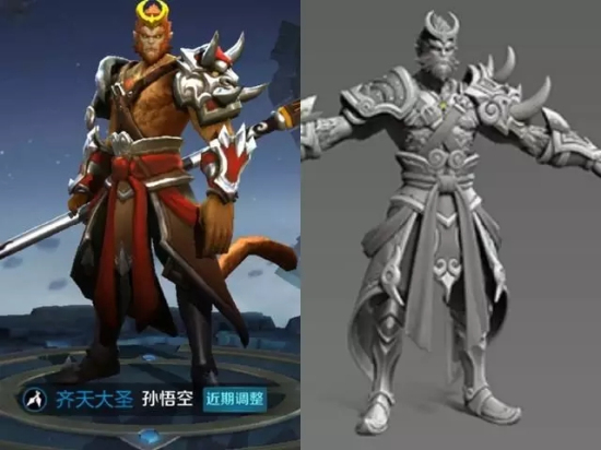 王者荣耀天美策划曝光4个优化模型：嬴政变帅、猴子穿上战甲图片4