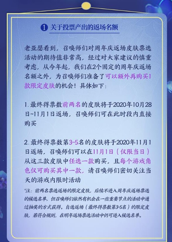 王者荣耀返场皮肤投票入口2020 王者荣耀返场投票在哪里图片3