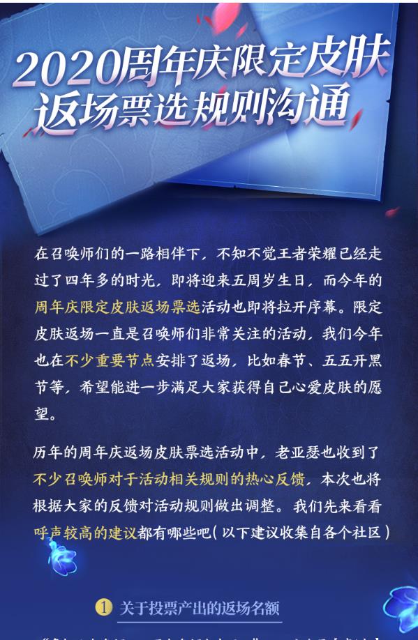 王者荣耀返场皮肤投票入口2020 王者荣耀返场投票在哪里图片2