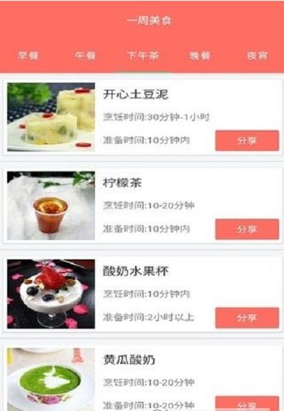 一周美食app手机版图1