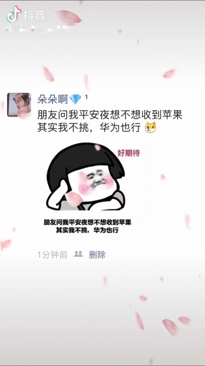 朋友问我平安夜想不想收到苹果，其实我不挑，华为也行图片表情包高清版图3