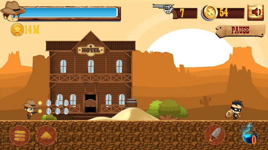 牛仔追赶冒险游戏安卓版(Cowboy Catch Up Adventure )图3