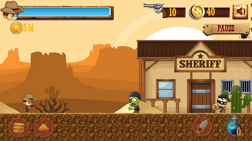 牛仔追赶冒险游戏安卓版(Cowboy Catch Up Adventure )图1