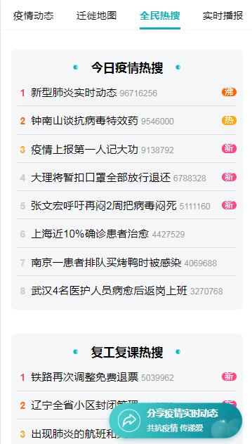 百度实时疫情通报app图3