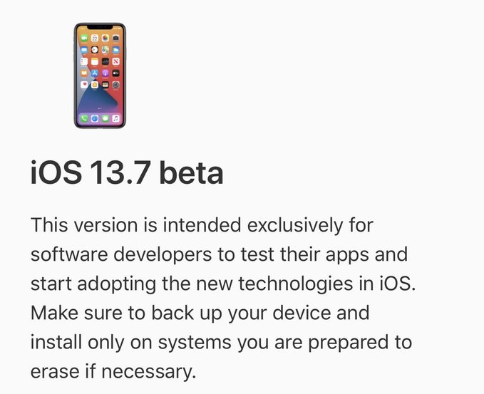 苹果iOS13.7开发者预览版Beta描述文件官方更新地址图3