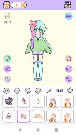 粉彩女孩换装游戏图1