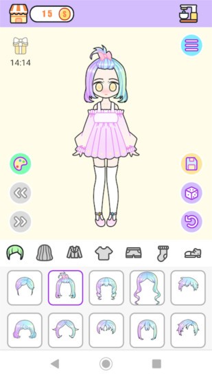 粉彩女孩换装游戏图2