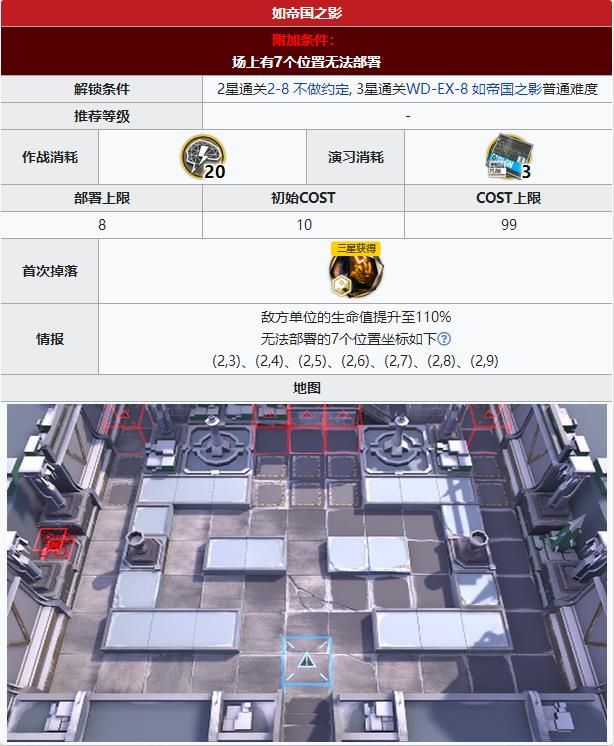 明日方舟wdex8突袭怎么过？WD-EX8如帝国之影突袭图文通关攻略图片3