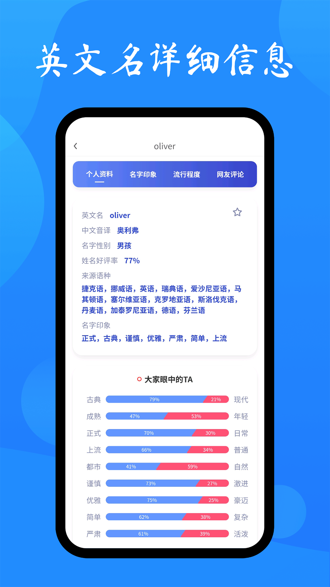 英文名取名助手app官方版图2