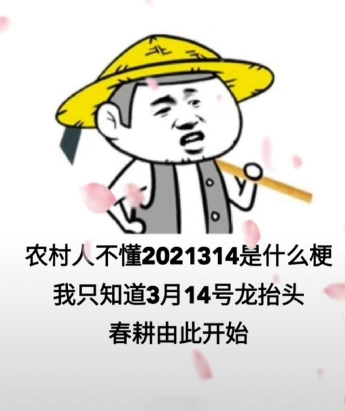 抖音农村人不懂2021314是什么梗我只知道3月14号龙抬头表情包图片大全图2