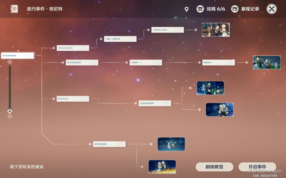 原神班尼特邀约全结局攻略大全 班尼特邀约第一章结局攻略