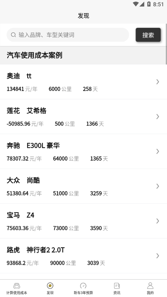 汽车使用成本app手机版图3