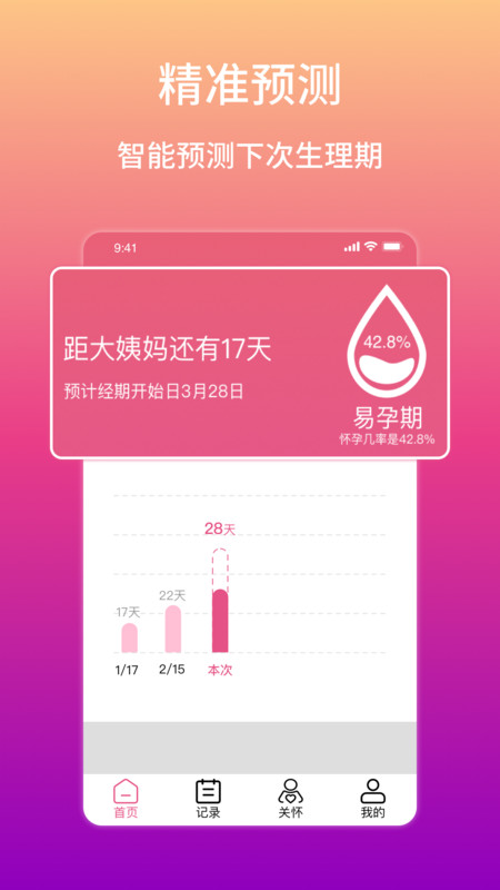 大姨妈生理期提醒app图片1