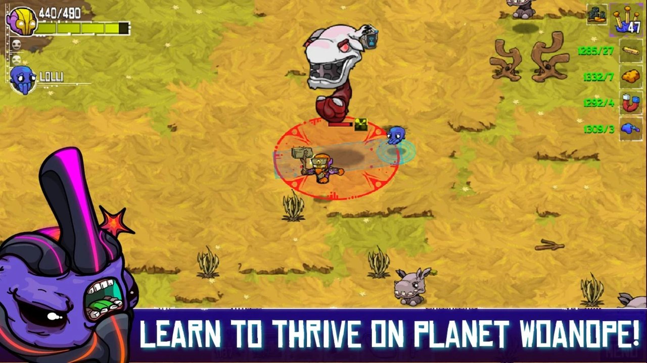 崩溃大陆（Crashlands）1.4.6无限资源汉化安卓版（含数据包）图1
