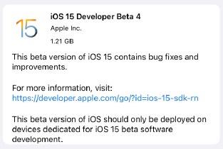 ios15beta4更新内容一览 ios15beta4描述文件下载地址一览