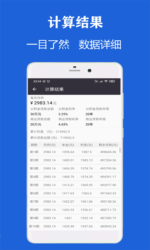 雨杰房贷计算器app手机版图1