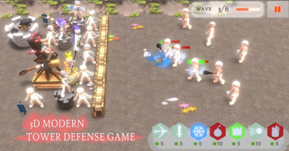 火柴人防御之塔防战场3D游戏图1