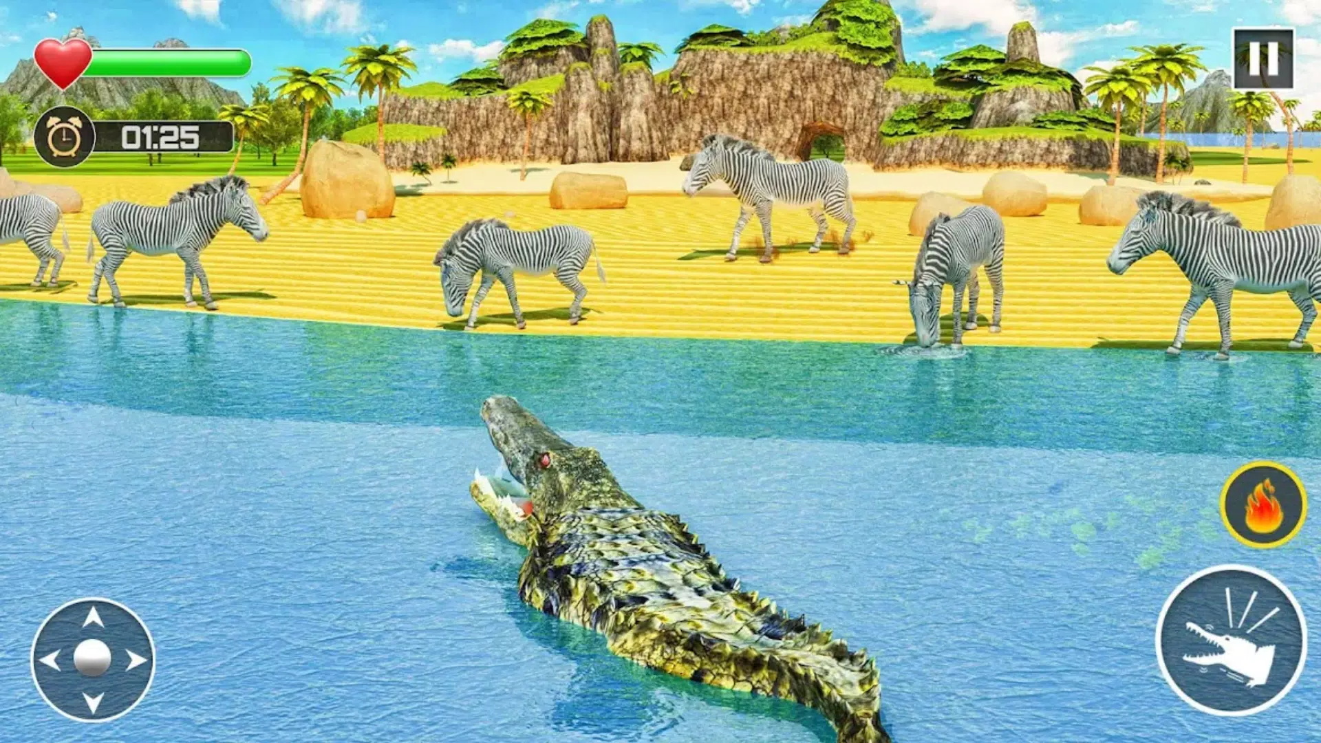 沙滩鳄鱼吃人游戏图1