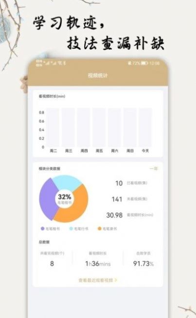 萌鸽毛笔书法入门app官方版图2